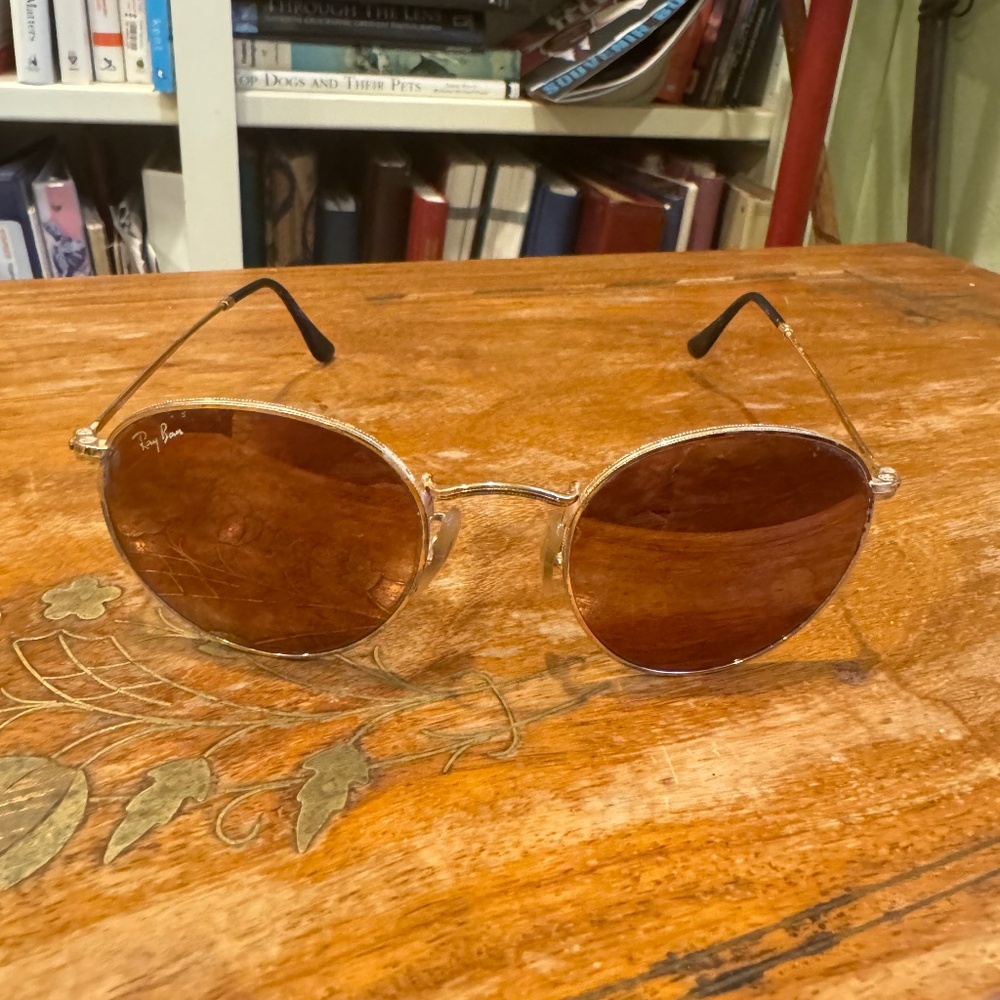Ray ban round metal gold (colored) sunglasses